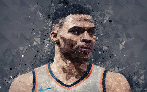 Jual Poster NBA Oklahoma City Thunder Russell Westbrook Basketball Russell Westbrook APC001