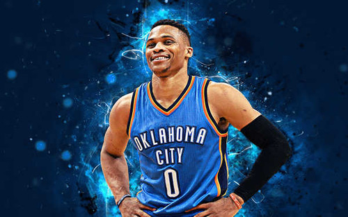 Jual Poster NBA Oklahoma City Thunder Russell Westbrook Basketball Russell Westbrook APC003