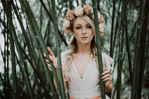 Jual Poster Bamboo Blonde Girl Long Hair Model Woman Wreath Models Model APC