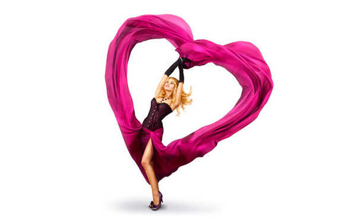 Jual Poster Blonde Girl Heart Shaped Model Mood Pink Woman Women Mood APC