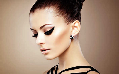 Jual Poster Brunette Chignon Face Girl Jewelry Makeup Woman Women Face APC