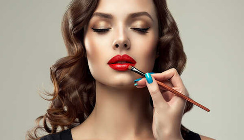 Jual Poster Brunette Face Girl Lipstick Makeup Mood Woman Women Mood4 APC