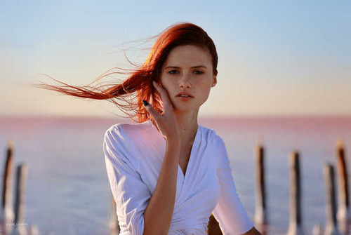 Jual Poster Depth Of Field Freckles Girl Model Redhead Woman Models Model3 APC