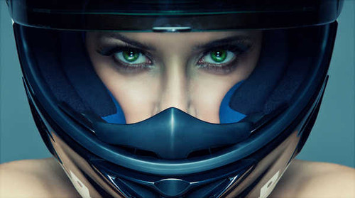 Jual Poster Eye Face Green Eyes Helmet Woman Women Face APC