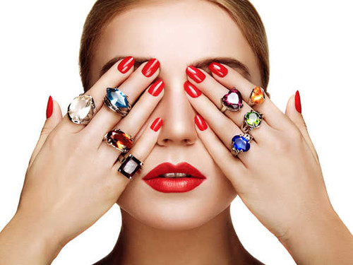 Jual Poster Face Hand Jewelry Portrait Ring Woman Women Face APC001