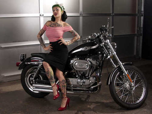 Jual Poster Harley Davidson Pin Up Tattoo Motorcycles Girls & Motorcycles APC