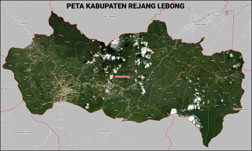 Peta Kabupaten Rejang Lebong Satelit Kecamatan Dan Kelurahan