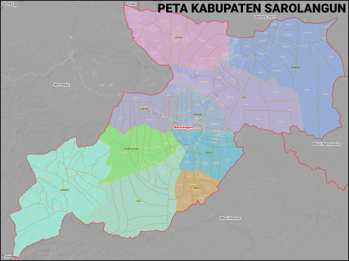 Peta Kabupaten Sarolangun Kecamatan Dan Kelurahan