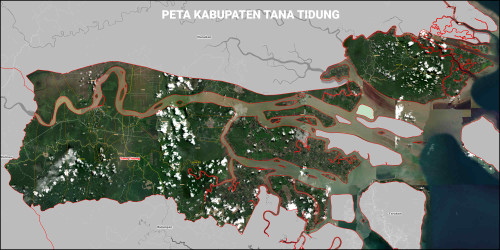 Peta Kabupaten Tana Tidung Satelit Kecamatan Dan Kelurahan