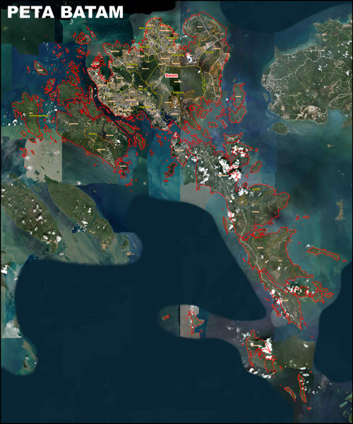 Peta Kota Batam Satelit Kecamatan Dan Kelurahan