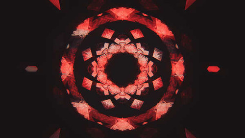 Jual Poster fractal red glitch art 4k WPS