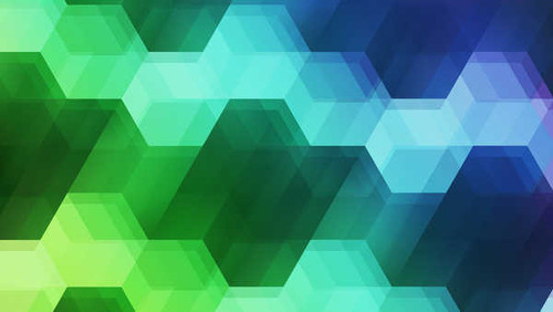Jual Poster hexagons spectrum colorful green blue 5k WPS