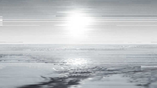 Jual Poster sunrise sun light seascape ocean glitch 5k WPS