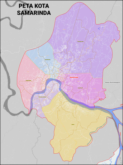 Peta Kota Samarinda Kecamatan Dan Kelurahan