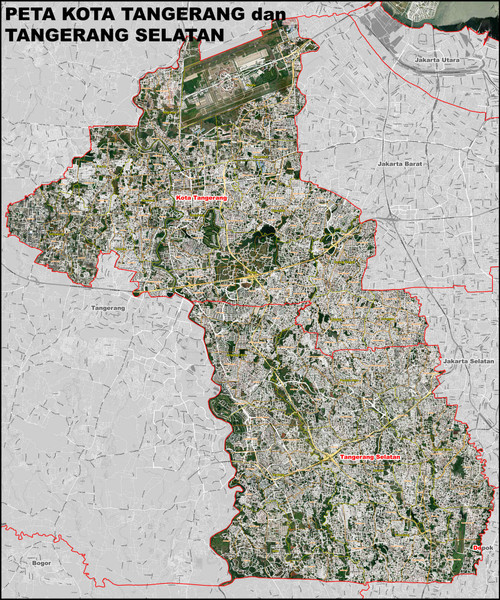 Peta Kota Tangerang Dan Tangerang Selatan Satelit