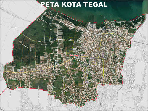 Peta Kota Tegal Satelit Kecamatan Dan Kelurahan