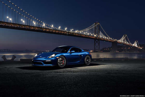 Jual Poster porsche cayman gt4 avant garde wheels 171WPS