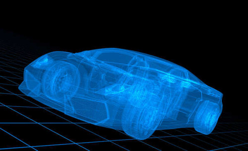 Jual Poster 3D Artistic Blue Car Car Design Vehicles Artistic APC