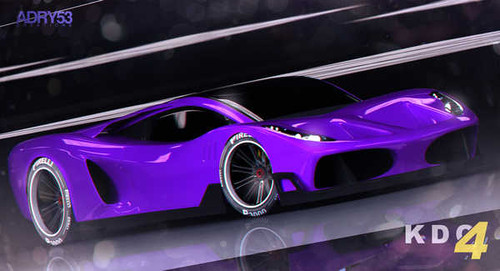 Jual Poster Artistic Purple Car Vehicles Artistic APC