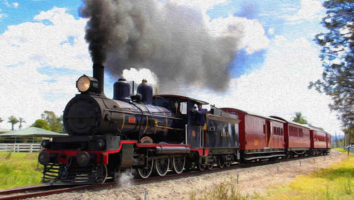 Jual Poster Artistic Steam Train Train Vehicles Steam Train APC