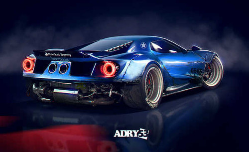 Jual Poster Blue Car Ford GT Ford Ford GT APC