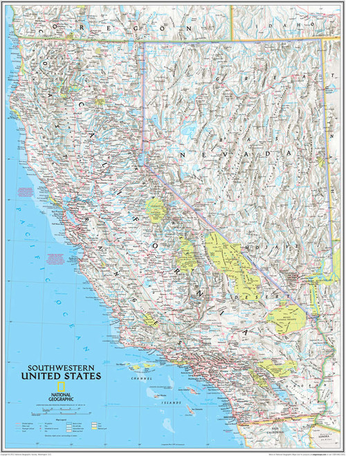 Peta Amerika Serikat USA United States Southwestern 2011