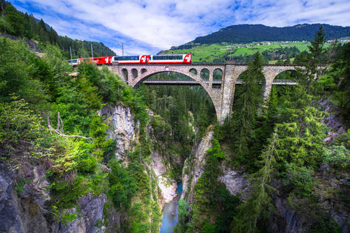 Jual Poster Bridge Switzerland Vehicles Train APC
