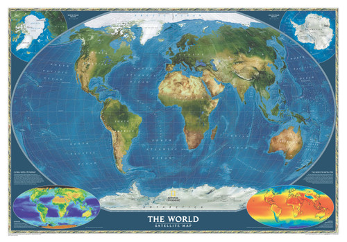 Peta Dunia World Map Satellite 2008