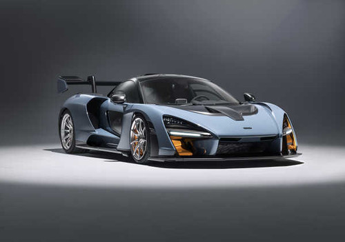 Jual Poster McLaren 2018 Senna Gray background Light Blue 1ZM001
