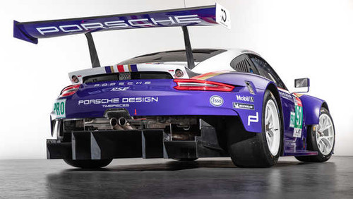 Jual Poster Porsche Tuning 2018 911 RSR Back view Violet White 1ZM