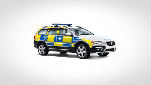 Jual Poster Volvo XC70 Police Car Gray background Side Police 1ZM