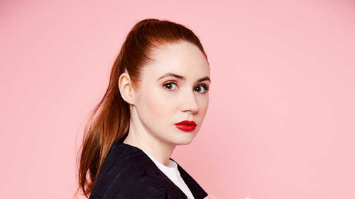Jual Poster Actresses Karen Gillan Actress Face Lipstick Redhead Stare APC
