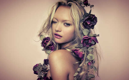 Jual Poster Models Gemma Ward Australian Blonde Blue Eyes Flower Girl Hair Lipstick Model Woman APC