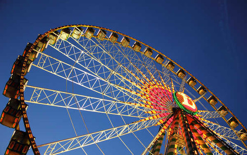 Jual Poster Amusement Park Man Made Ferris Wheel APC