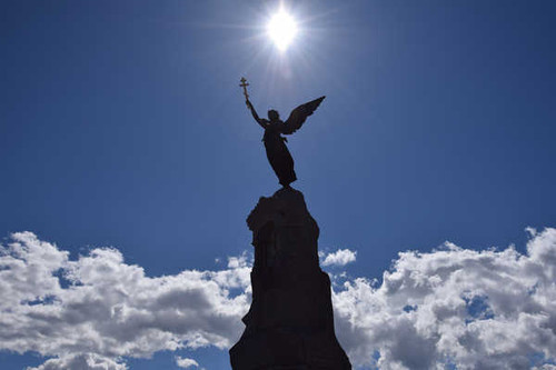 Jual Poster Angel Statue Memorial Monument Silhouette Statue Sunbeam Monuments Monument3 APC