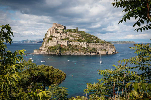 Jual Poster Aragonese Castle Castle Gulf of naples Ischia Italy Sea Volcanic Rock Castles Aragonese Castle APC
