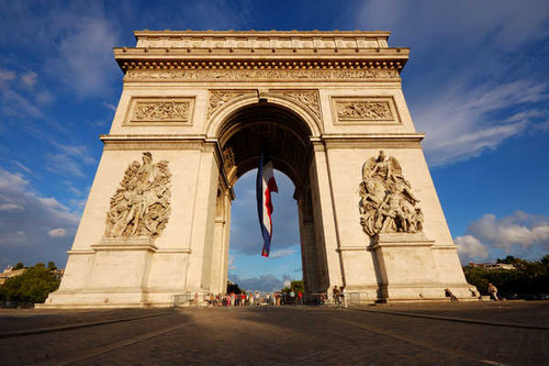 Jual Poster Arc de Triomphe Flag Of France France Monument Paris Monuments Arc De Triomphe APC