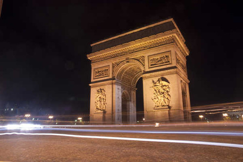 Jual Poster Arc de Triomphe France Monument Night Paris Time Lapse Monuments Arc De Triomphe APC