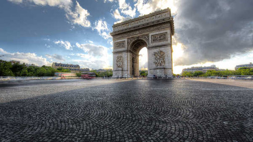 Jual Poster Arc de Triomphe France Monument Paris Time Lapse Monuments Arc De Triomphe APC