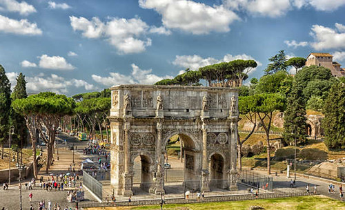 Jual Poster Arch Arch of Constantine Architecture Columns Italy Monument Rome Ruin Monuments Arch Of Constantine APC 001