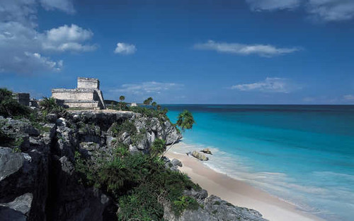 Jual Poster Archeological Site Beach Mexico Tulum Man Made Tulum APC