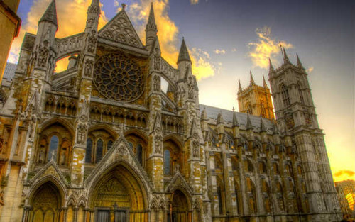 Jual Poster Architecture Cathedral Church Close Up HDR London Religious Westminster Abbey Buildings Building APC