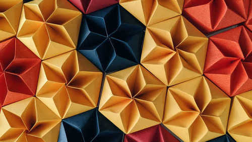 Jual Poster Artistic Geometry Origami Pattern Triangle Man Made Origami8 APC Jual Poster Artistic Geometry Origami Pattern Triangle Man Made Origami8 APC