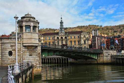 Jual Poster Bilbao Bilbao City Hall Bridge Spain Bridges Bridge APC