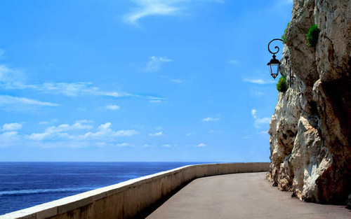 Jual Poster Blue Cliff Cloud Lamp Monaco Ocean On Rocks Path Sky Man Made Road APC Jual Poster Blue Cliff Cloud Lamp Monaco Ocean On Rocks Path Sky Man Made Road APC