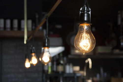 Jual Poster Blur Electricity Light Light Bulb Man Made Light Bulb APC