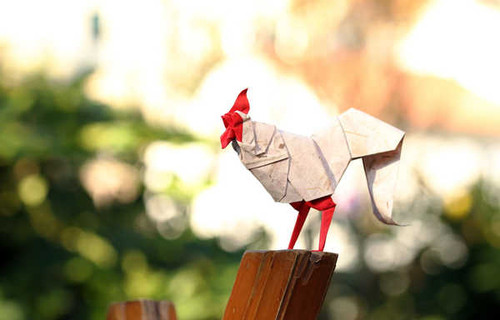 Jual Poster Bokeh Chicken Origami Man Made Origami APC