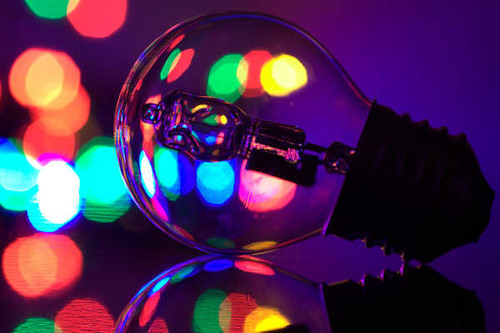 Jual Poster Bokeh Close Up Colors Light Bulb Reflection Man Made Light Bulb APC