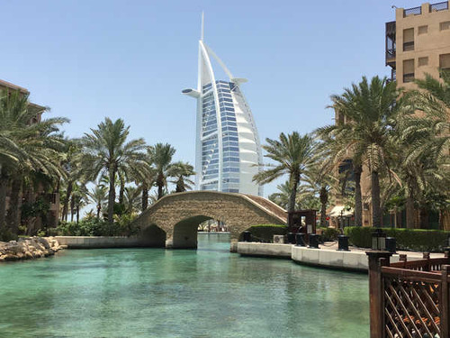 Jual Poster Bridge Building Burj Al Arab Dubai Palm Tree United Arab Emirates Buildings Burj Al Arab APC 001