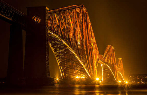 Jual Poster Bridge Gold Light Night Bridges Bridge APC